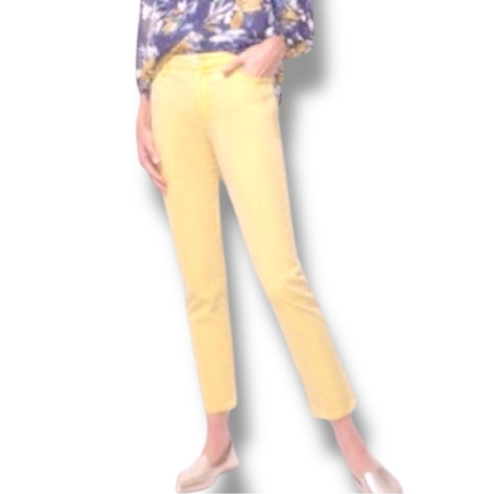 NWT Chico’s Perfect Stretch Size 0(US 4) Girlfriend Ankle Jeans Chamois Yellow